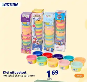 Action Klei uitdeelset aanbieding