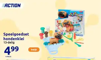 Action Speelgoedset hondenklei aanbieding