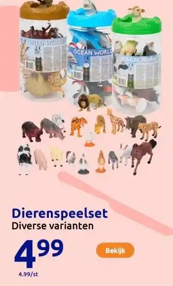 Action Dierenspeelset aanbieding