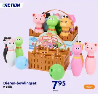 Action Dieren-bowlingset aanbieding
