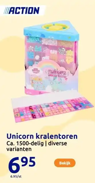 Action Unicorn kralentoren aanbieding