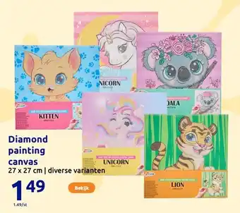 Action Diamond painting canvas aanbieding