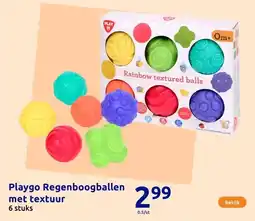 Action Playgo Regenboogballen met textuur aanbieding