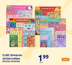Action Craft Universe stickervellen aanbieding
