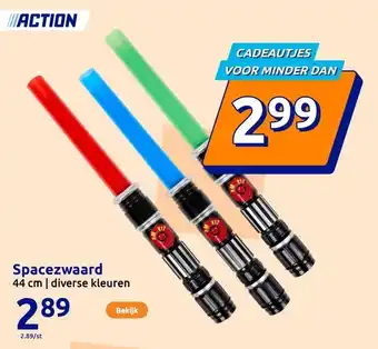 Action Spacezwaard aanbieding