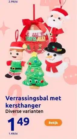 Action Verrassingsbal met kersthanger aanbieding