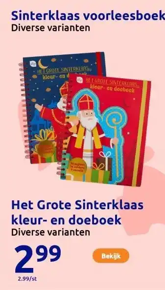 Action Het Grote Sinterklaas kleur- en doeboek aanbieding