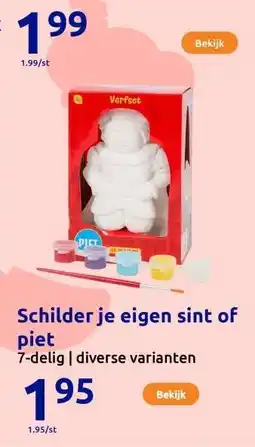 Action Schilder je eigen sint of piet aanbieding