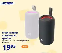 Action Fresh ’n Rebel draadloze XL speaker aanbieding