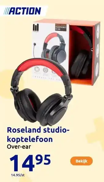 Action Roseland studio-koptelefoon aanbieding