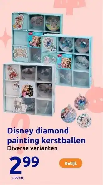 Action Disney diamond painting kerstballen aanbieding