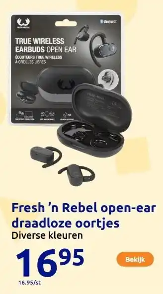 Action Fresh ’n Rebel open-ear draadloze oortjes aanbieding