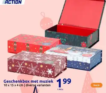 Action Geschenkbox met muziek aanbieding
