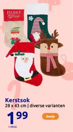 Action Kerstsok aanbieding