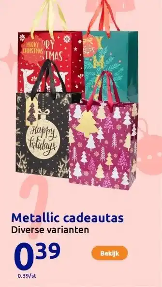 Action Metallic cadeautas aanbieding
