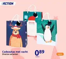 Action Cadeautas met vacht aanbieding