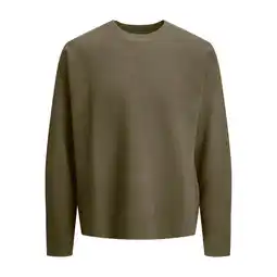 ANWB Jack & Jones Heren Bradfort Knit Crew Neck Groen aanbieding