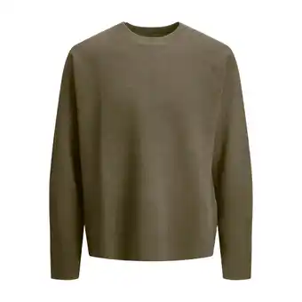 ANWB Jack & Jones Heren Bradfort Knit Crew Neck Groen aanbieding