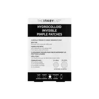 Douglas The INKEY List Invisible hydrocolloid pimple patch aanbieding