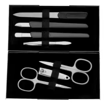 Douglas ERBE Magic Box Manicure Case, silver mat, 7 pcs aanbieding