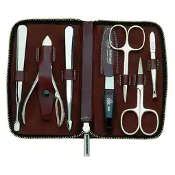 Douglas ERBE Manicure Zipper Case Range Houston, brown, 7 pcs aanbieding