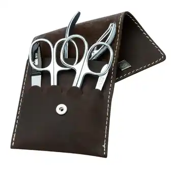 Douglas ERBE Manicure Pocket Case Range Mountain Bear, brown, 5 pcs aanbieding