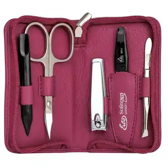 Douglas ERBE Siena Maniküre Set Reißverschluss-Etui Serie Siena, pink, 5-tlg aanbieding