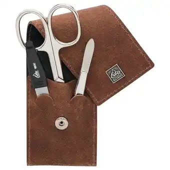 Douglas ERBE Manicure Pocket Case Range Cognac & Ocean Blue, Cognac, 3 pcs aanbieding