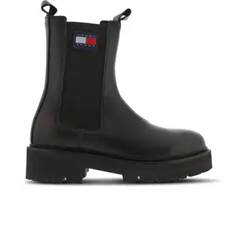 Foot Locker Tommy Jeans Chelsea Sneakers Dames - Zwart - Maat 38 - Leer aanbieding