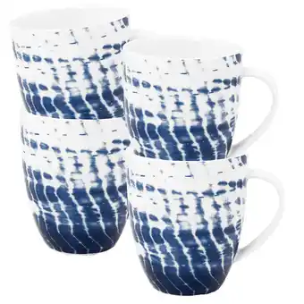 Douglas vtwonen Tie-Dye Mok met oor set van 4 aanbieding