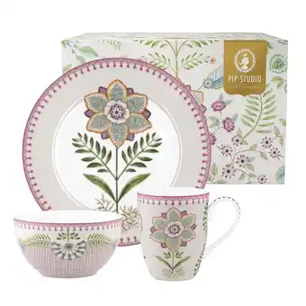Douglas PIP Studio Ontbijtset Lily&Lotus set van 3 aanbieding