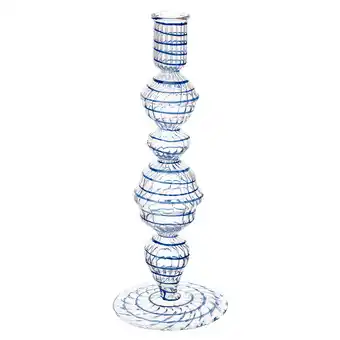Douglas PIP Studio Kandelaar Swirl Glas Donkerblauw aanbieding