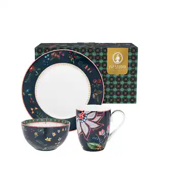 Douglas PIP Studio Ontbijt serviesset Berry Blues (Set van 3) aanbieding