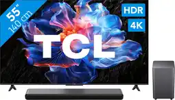 Coolblue TCL 55 Led P61K 4K (2025) + TCL S55H 2.1 Soundbar aanbieding