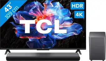 Coolblue TCL 43 Led P61K 4K (2025) + TCL S55H 2.1 Soundbar aanbieding