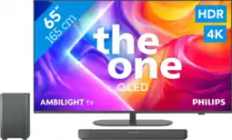 Coolblue Philips Ambilight 65'' PUS9000 QLED 4K (2025) + Philips TAB5309 aanbieding
