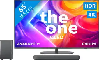 Coolblue Philips Ambilight 65'' PUS9000 QLED 4K (2025) + Philips TAB5309 aanbieding