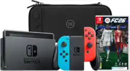 Coolblue Nintendo Switch Rood/Blauw + EA Sports FC 26 + BlueBuilt Beschermhoes aanbieding