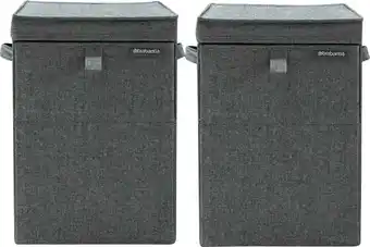 Coolblue Brabantia Wasboxen Pepper Black Duo Pack aanbieding