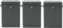 Coolblue Brabantia Wasboxen Pepper Black Triple Pack aanbieding
