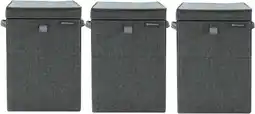 Coolblue Brabantia Wasboxen Pepper Black Triple Pack aanbieding