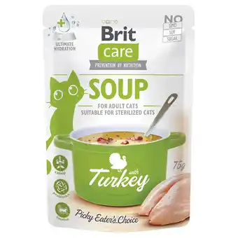 Zooplus 30x75g Brit Care soep voor katten kalkoen hondenvoer nat aanbieding