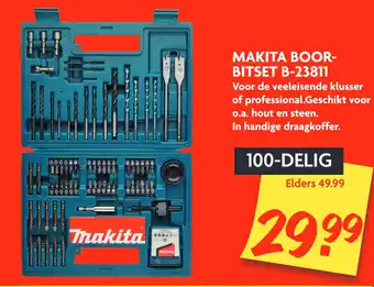 Dekamarkt Makita boorbitset b-23811 aanbieding