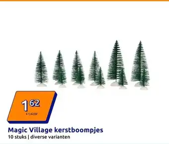 Action Magic Village kerstboompjes aanbieding