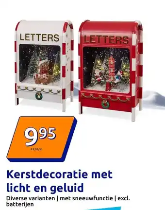 Action Kerstdecoratie met licht en geluid aanbieding
