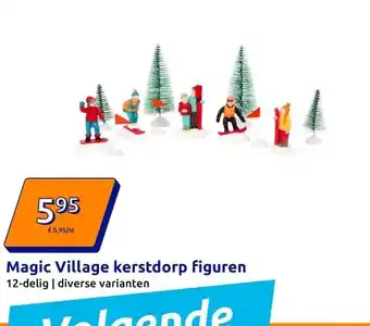 Action Magic Village kerstdorp figuren aanbieding