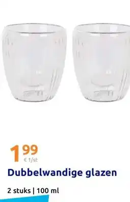 Action Dubbelwandige glazen aanbieding