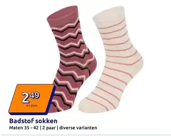 Action Badstof sokken aanbieding