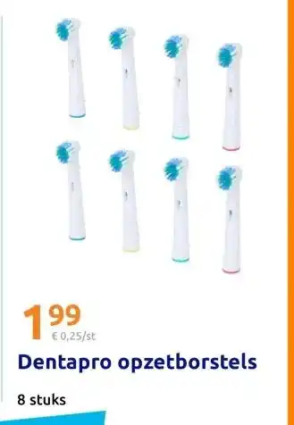 Action Dentapro opzetborstels aanbieding