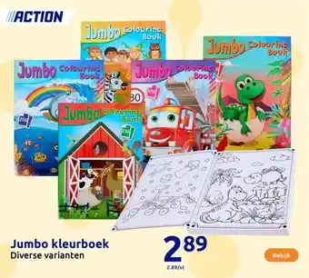 Action Jumbo kleurboek aanbieding
